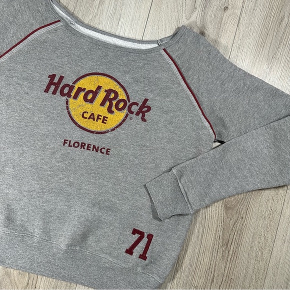 Y2K Grey Hard Rock Cafe Sweatshirt Size Medium - Picture 2 of 9